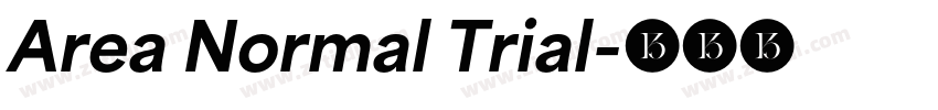 Area Normal Trial字体转换